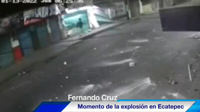 Ecatepec: momento de la explosión de casa en colonia Guadalupe Victoria