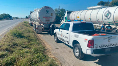 Tamaulipas: detienen a 6 con tráileres con 330 mil litros de huachicol