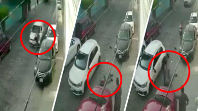 Conductor atropella y golpea a presunto ladrón; ve video
