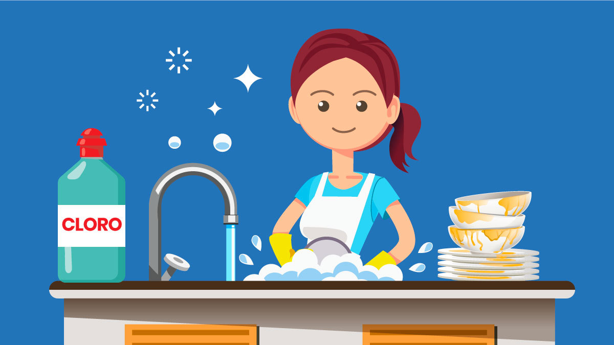 ¿Vas a lavar los platos con cloro?, expertos te explican cómo hacerlo