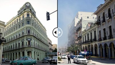 Hotel Saratoga, antes y después de la explosión