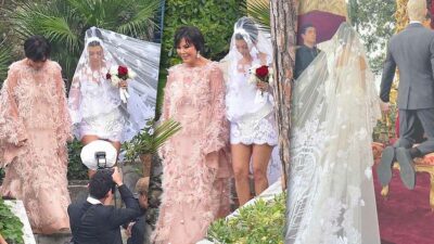 Kourtney Kardashian y los detalles de su velo de novia