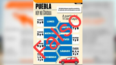 En Puebla circula fake news de Hoy No Circula