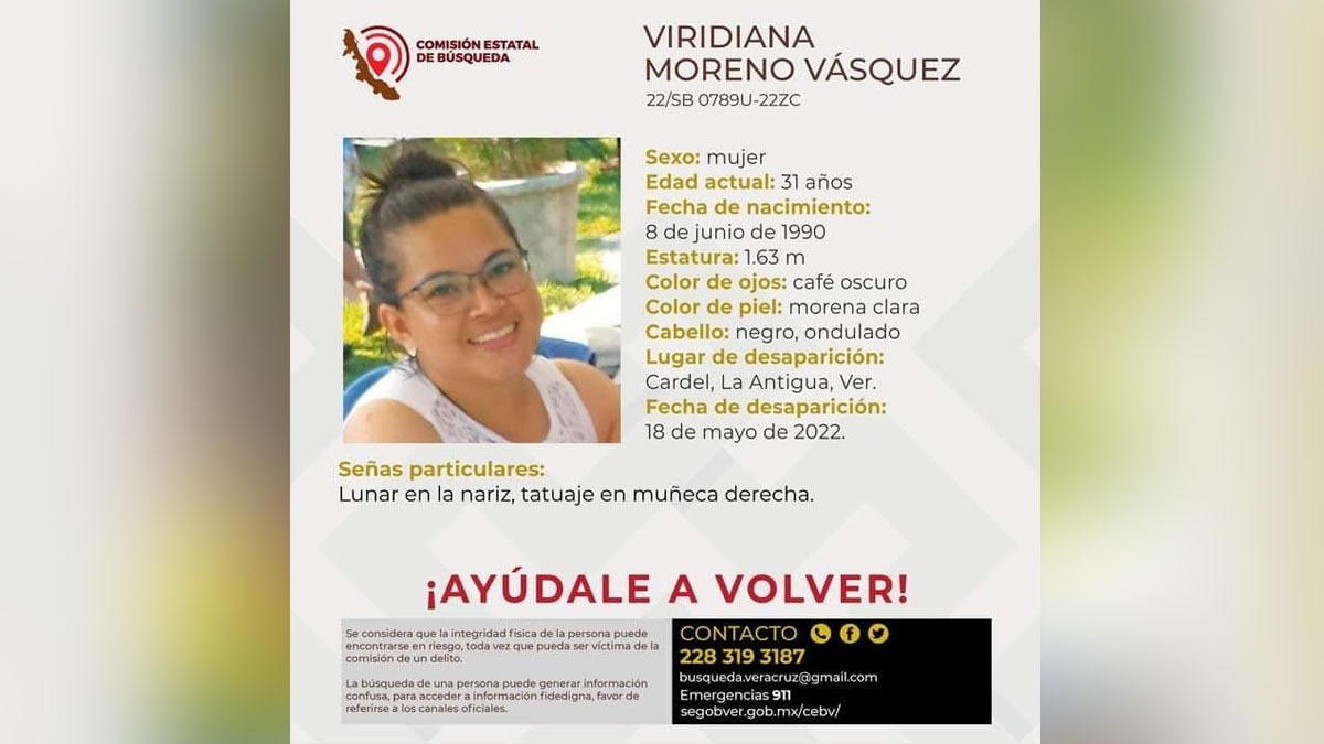 Viridiana Moreno: desapareció en Veracruz al buscar trabajo