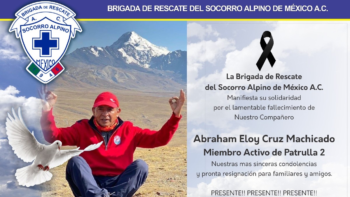 Alpinista muere al caer de 150 metros mientras escalaba el Pico de Orizaba