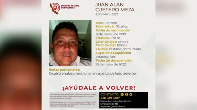 Veracruz: Desaparece director de la Policía Vial, Juan Alan Cuetero Meza