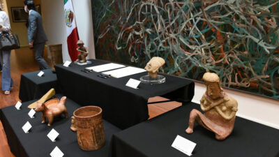 EU entrega a México 79 piezas arqueológicas y 2 paleontológicas