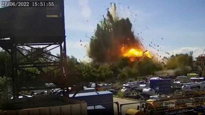Video: Misil ruso cae en centro cormecial de ucrania
