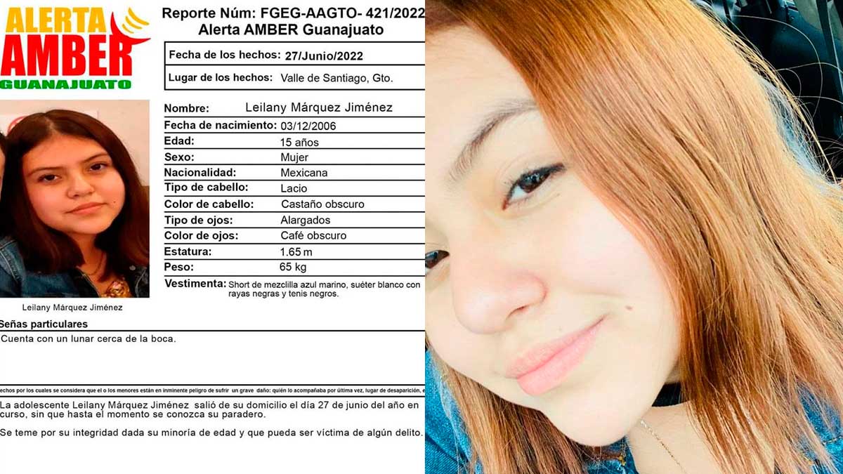 Alerta Amber: buscan a Leilany Márquez Jiménez, se perdió en Guanajuato