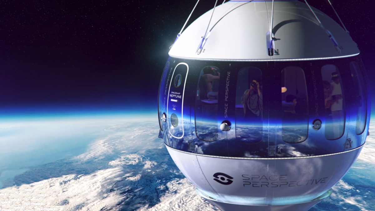 Así lucirá la cápsula “Neptune” de Space Perspective que llevará turistas al espacio