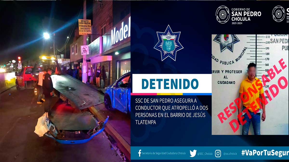 Puebla: detienen a conductor ebrio por atropellar personas
