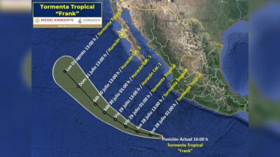 Tormenta tropical Frank podría convertirse en huracán en los próximos días