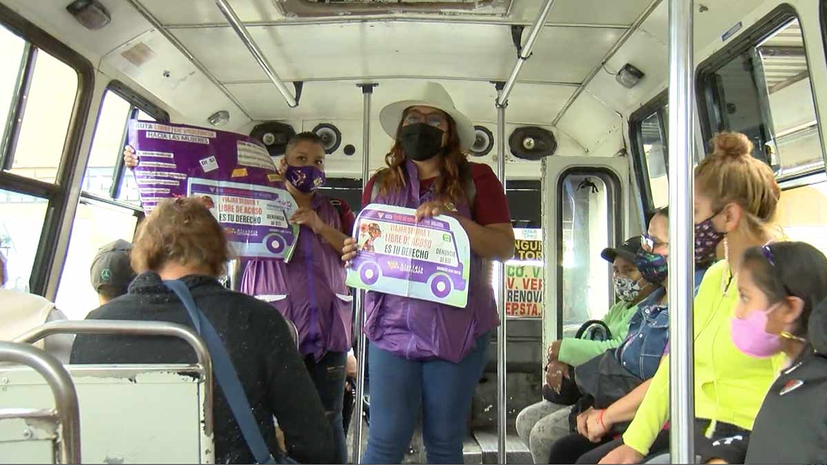 Ruta Libre de Violencia: Si te acosan en un microbús, puedes pedir apoyo al chofer