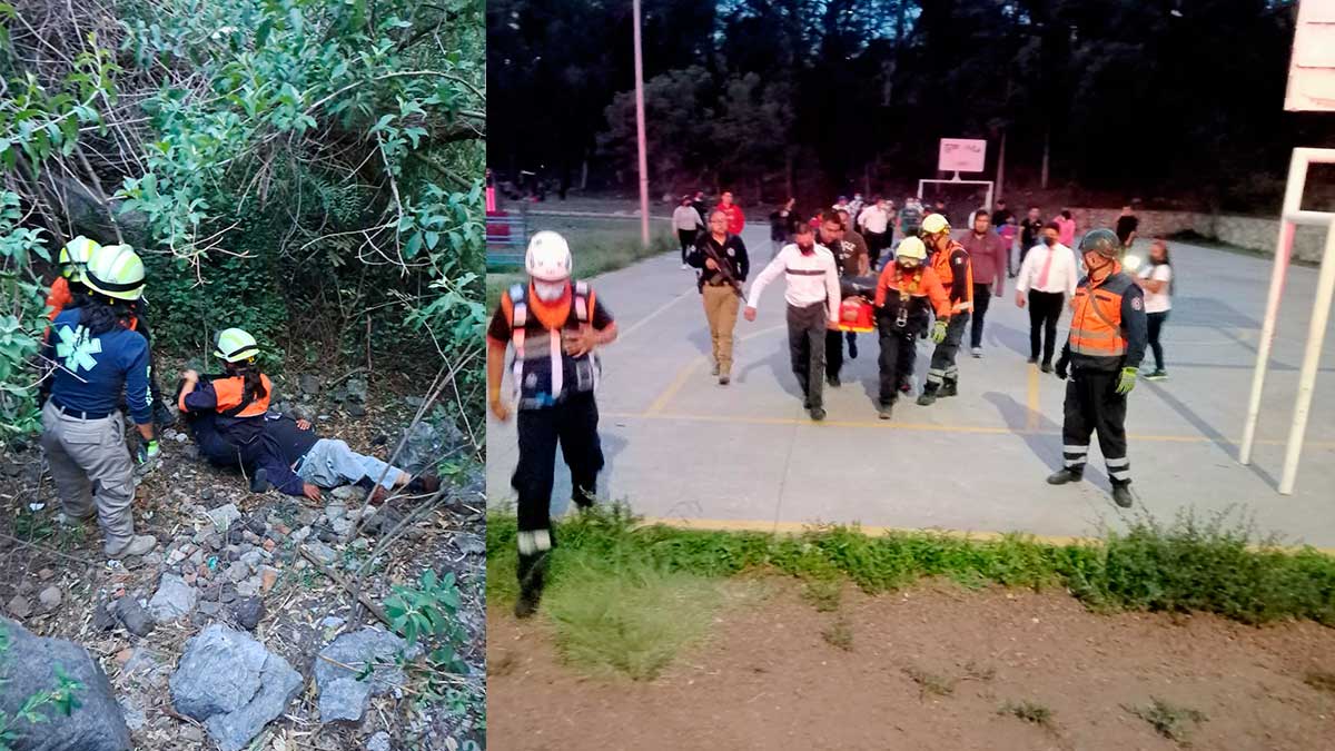 Puebla: adulto mayor cae al fondo de barranca desde el viernes