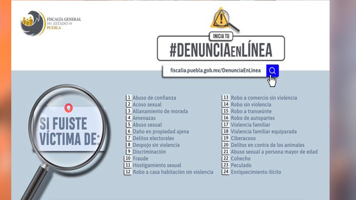 Puebla: cómo hacer denuncias en línea en la fiscalía
