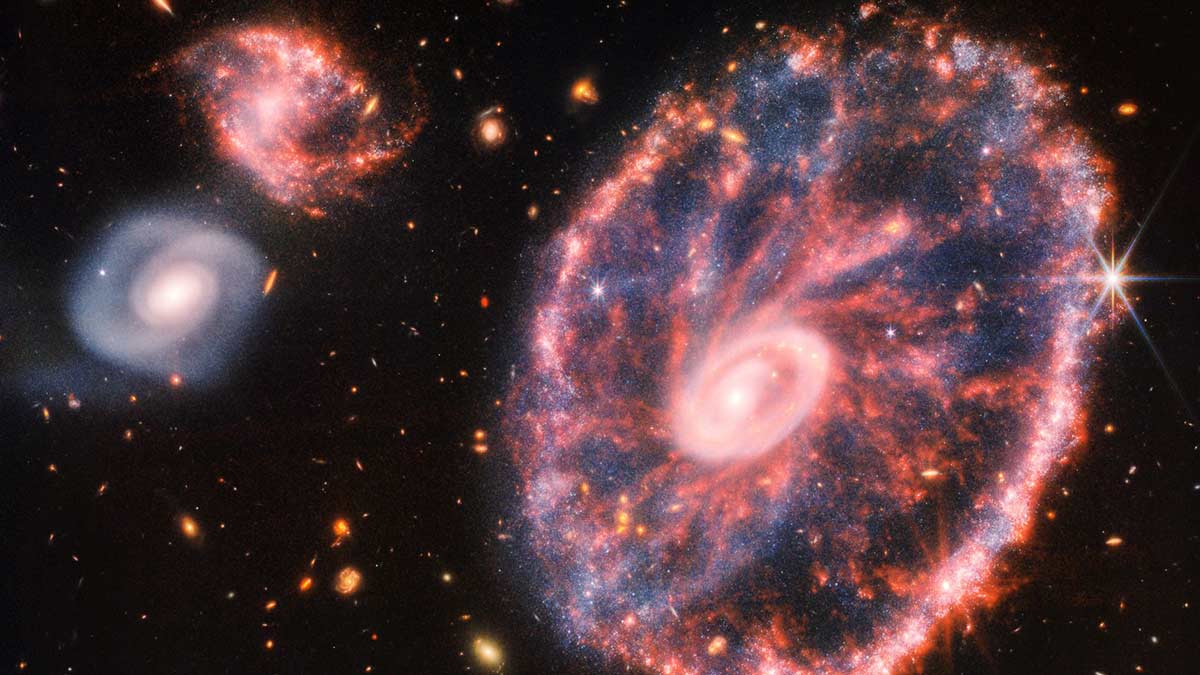 Telescopio James Webb sorprende con nueva imagen de galaxia la “Rueda de carrera”