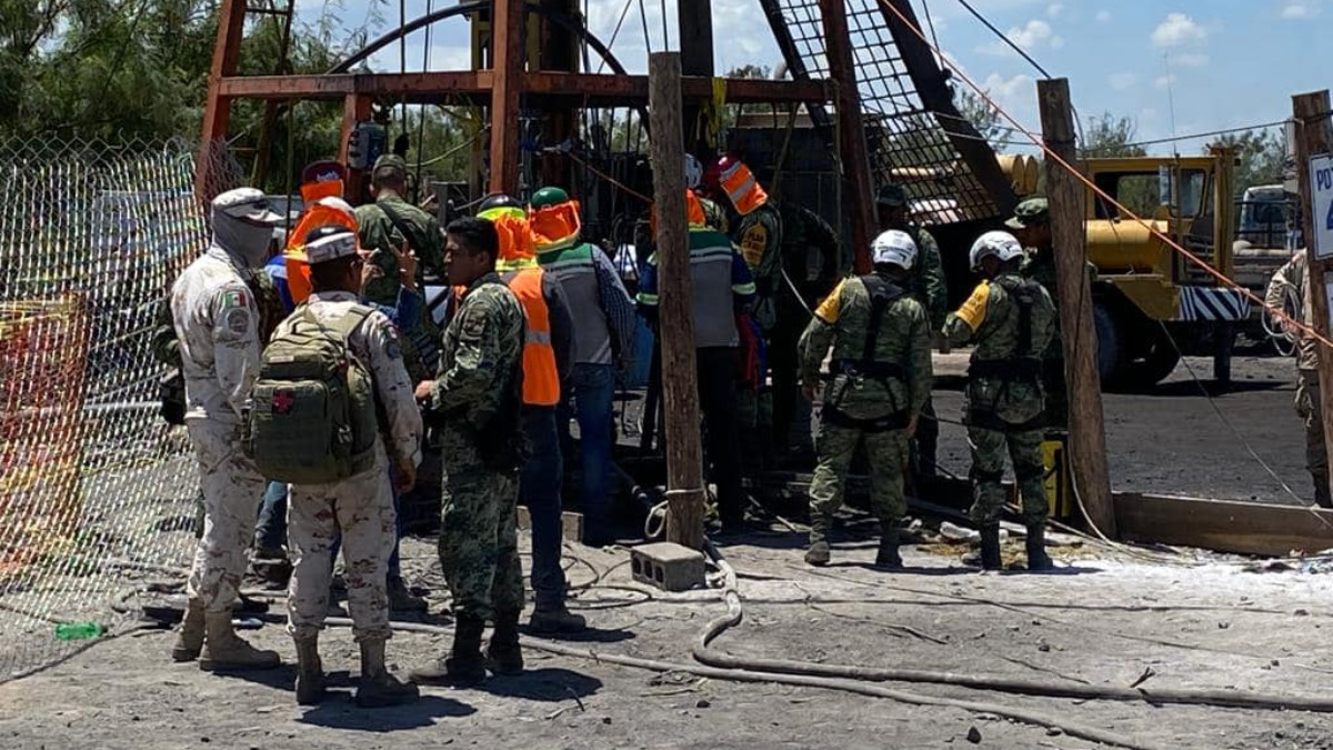 Despliegan dron submarino en mina de Sabinas; aún no hay señal de trabajadores