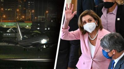 Avión de Nancy Pelosi aterriza en aeropuerto de Taipei, Taiwán; a pesar de amenazas de China