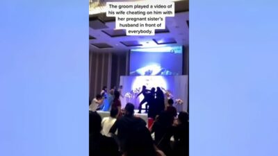 Novio expone a su esposa infiel en plena boda; ve video