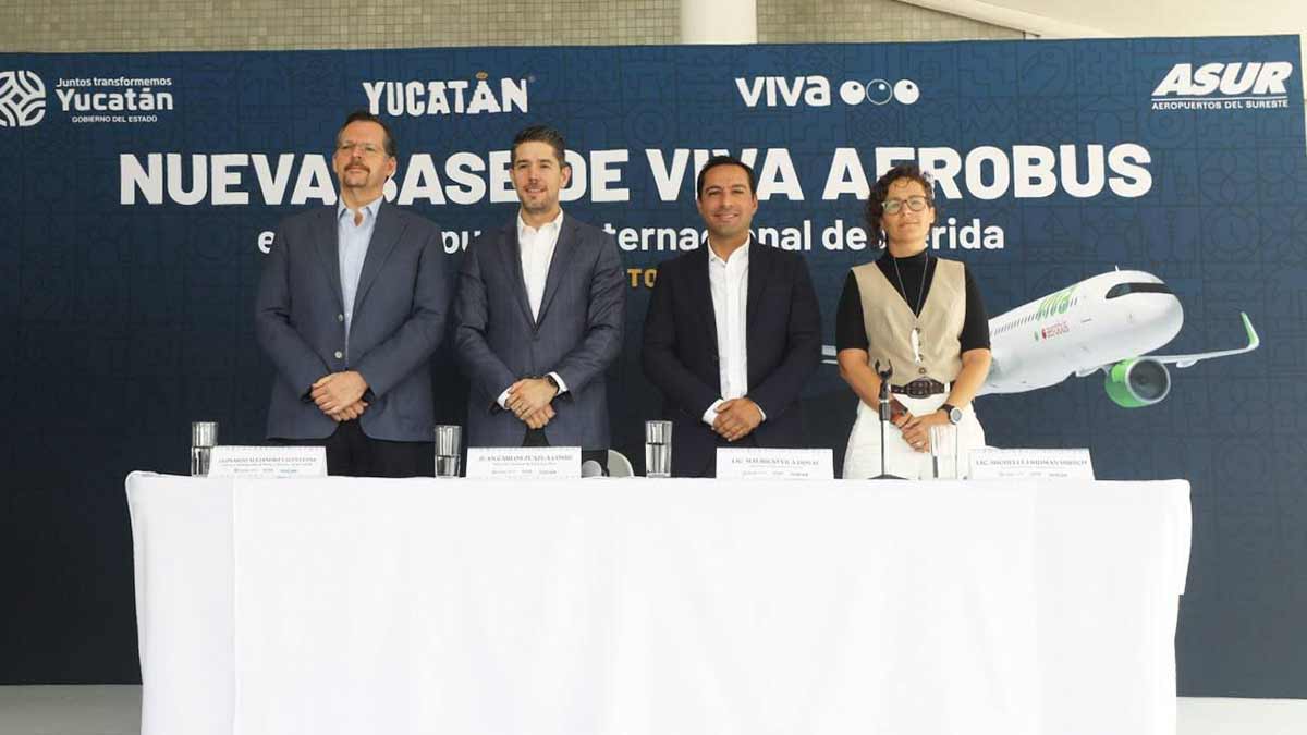Anuncia Vila base de Viva Aerobús en Yucatán