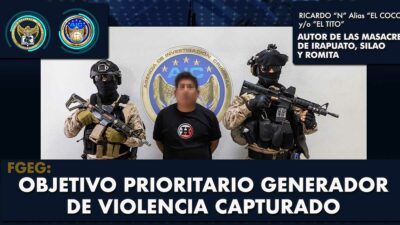 Guanajuato: Capturan al “Coco”, presunto autor de masacres en 3 municipios