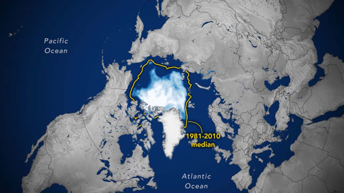 Deshielo del océano Ártico; el nivel del mar ha aumentado 10.1 centímetros por el calentamiento global