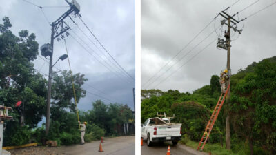 Los fuertes vientos y lluvias provocaron daños a la infraestructura eléctrica en Guerrero, que afectó a poco más del 7.5% del total de los usuarios.
