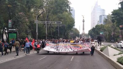 CNTE marcha de Estela de Luz al Zócalo; ve rutas alternas