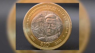 Moneda conmemorativa de la batalla de Puebla se venden en 25 mil pesos