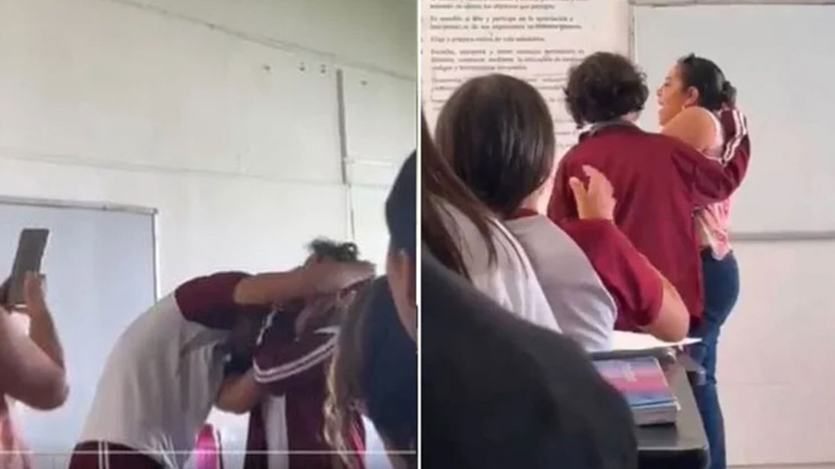 Video viral: alumnos protagonizan pelea en salón de clases, maestra graba y la jalan del cabello en Nayarit
