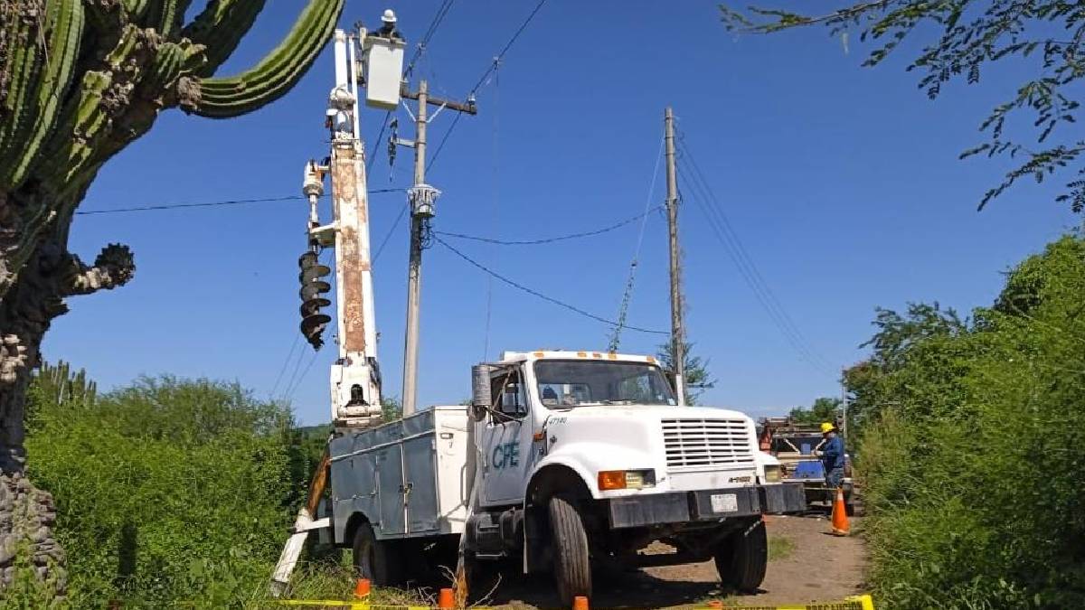 Restablece CFE suministro eléctrico en Sinaloa y Sonora tras lluvias