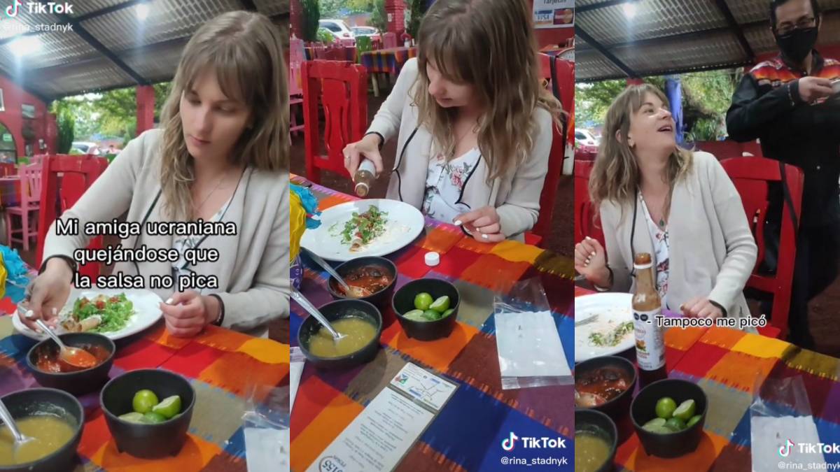 ¡Ucraniana prueba salsas mexicanas, no le pican y se hace viral: video!