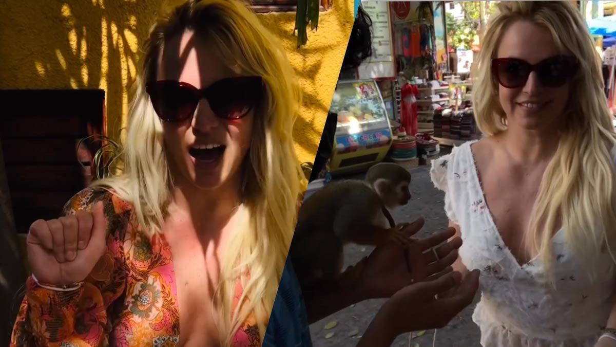 Britney Spears está en México y conoce a “Justin Bieber” en Playa del Carmen
