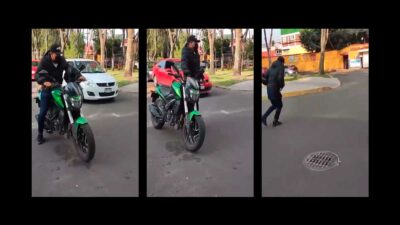 En CDMX, valiente vecino evita robo de motocicleta; comparten video en redes sociales