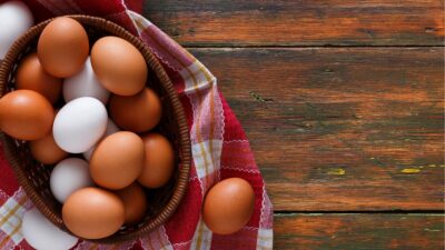 Cascarón más grueso, más nutritivo, afirmaciones alrededor del huevo blanco y el rojo, un alimento importante en la dieta.