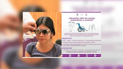 En Morelos regalan lentes, silla de ruedas o muletas a personas de escasos recursos