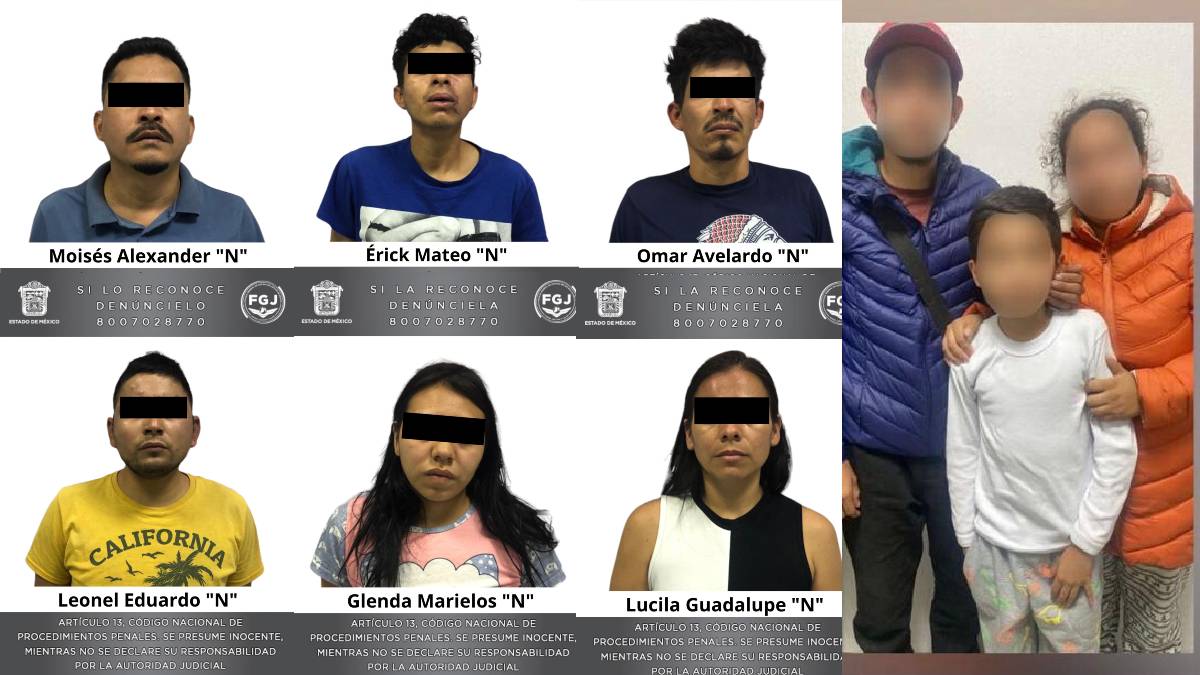 Suman 7 detenidos por secuestro de niño en Huehuetoca; ve VIDEO del momento del arresto