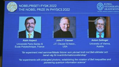 Nobel De Fisica Alain Aspect John Clauser Anton Zeilinger