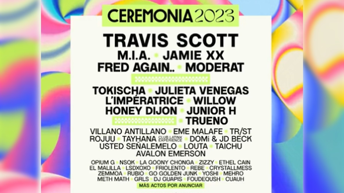 Travis Scott, M.I.A. y Jamie XX lideran el cartel del festival Ceremonia 2023