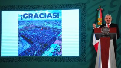 López Obrador anuncia marcha del Ángel al Zócalo el 27 de noviembre por sus cuatro años en el gobierno