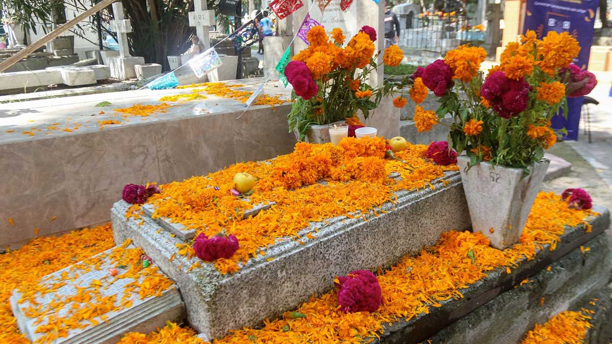 Panteones de CDMX reviven; visitantes llevan flores y música para recordar a sus seres queridos