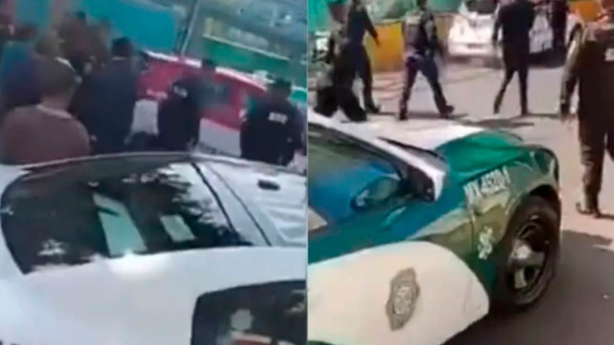 CDMX: Taxi embiste a varios policías en Iztapalapa