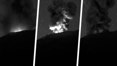 Puebla: volcán Popocatépetl registra explosión