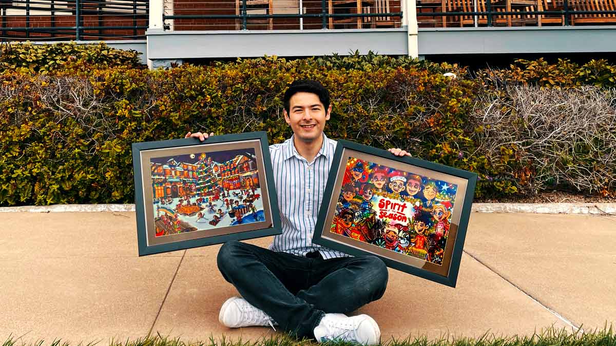 Joven artista mexicano expone en EU junto al nieto de Walt Disney