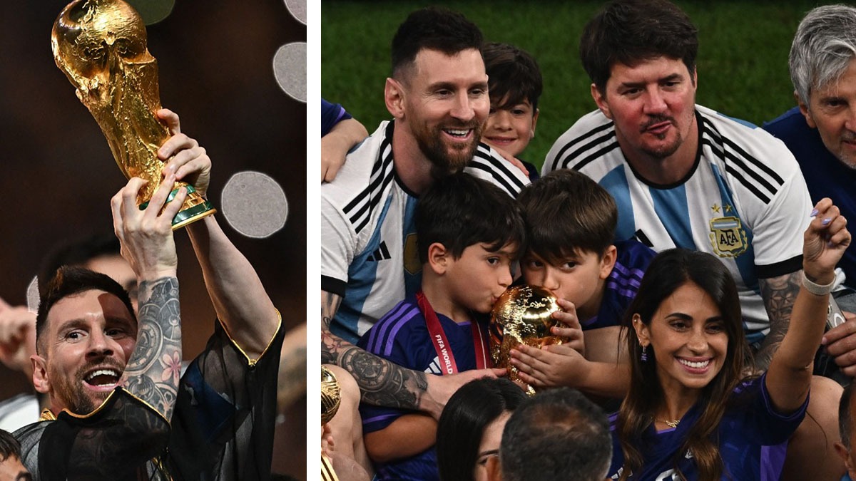 Ceremonia de premiación Qatar 2022, Messi levanta la copa