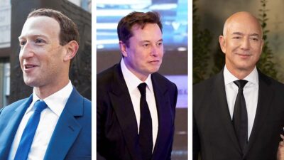 Las pérdidas de Elon Musk, Mark Zuckerberg y Jeff Bezos