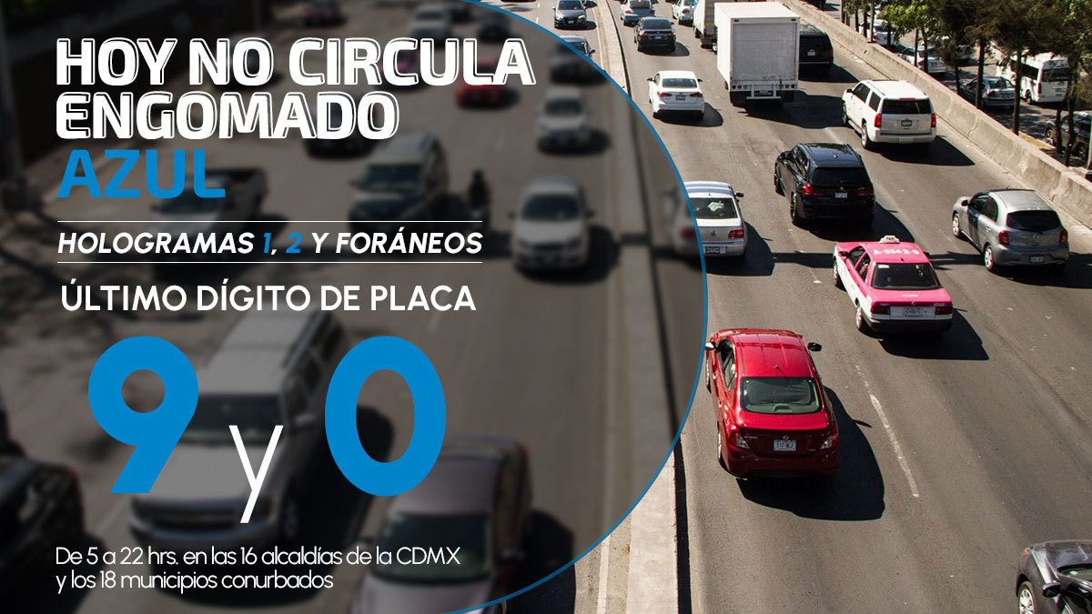 Por el programa Hoy No Circula, revisa qué autos sí pueden transitar este viernes 9 de diciembre de 2022 en la Ciudad de México.