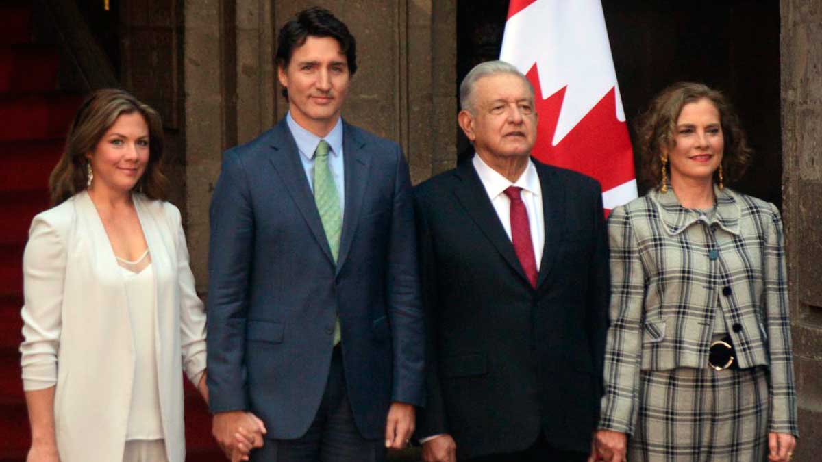 Trudeau llega a Palacio Nacional para bilateral México-Canadá