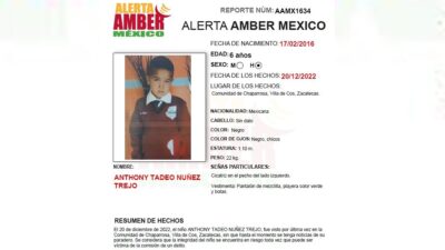 Anthony Tadeo Núñez Trejo: Fiscalía de Zacatecas confirma secuestro