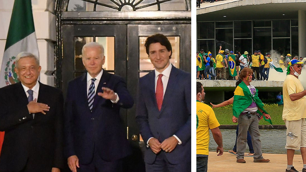Biden, Trudeau y AMLO condenan ataques en Brasil